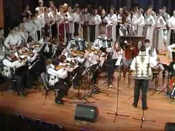 Orchestra de muzică populară a S.C.A "Luceafărul" din Vârseț la Festivalul de Folclor şi Muzică Românească din Voivodina, Republica Serbia - Coștei, 2011 