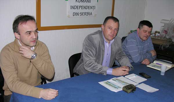 Prof. dr. univ. Marin Negru, vicepreședinte RIS, dr. Dorinel Stan, președinte RIS și Călin Iorga, secretar